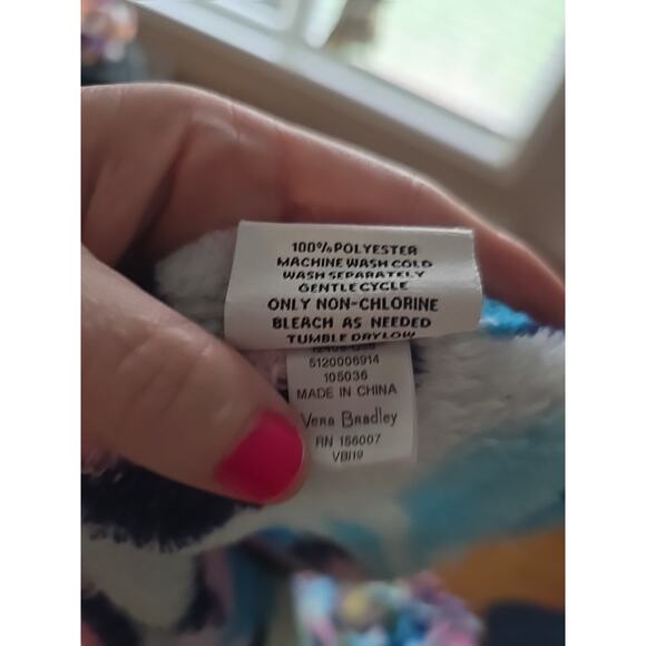 Vera Bradley Multicolor Marian Floral Colorful Bedding Throw Blanket 80"x50" - Picture 4 of 4